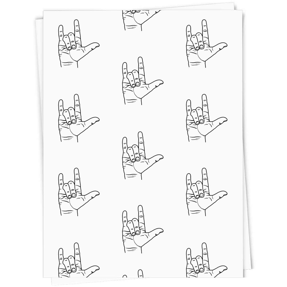 'Sign Language Love' Gift Wrap / Wrapping Paper / Gift Tags (GI025296)
