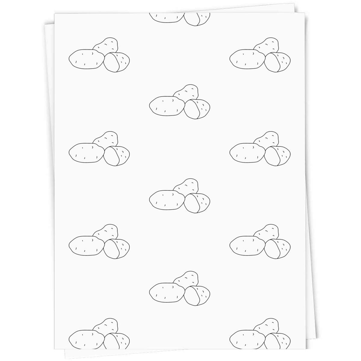 'Potatoes' Gift Wrapping Paper Sheet - 91cm x 61cm - Present Paper for Birthdays, Christmas and Special Occasions (GI00017981)