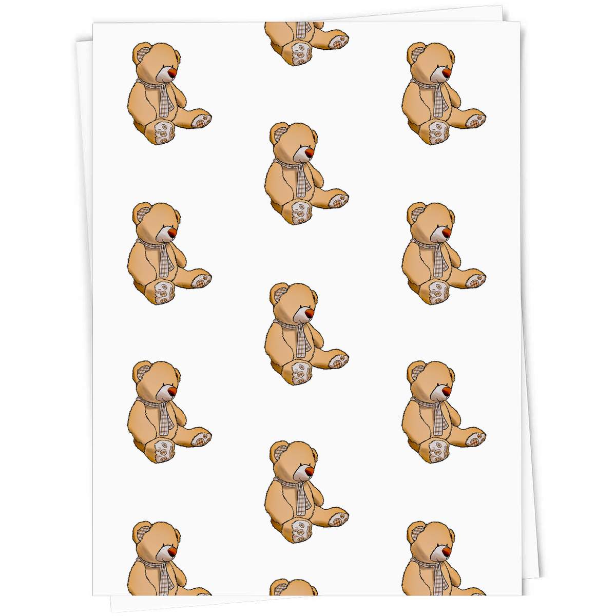 'Teddy Bear' Gift Wrapping Paper Sheet - 91cm x 61cm - Present Paper for Birthdays, Christmas and Special Occasions (GI00020429)