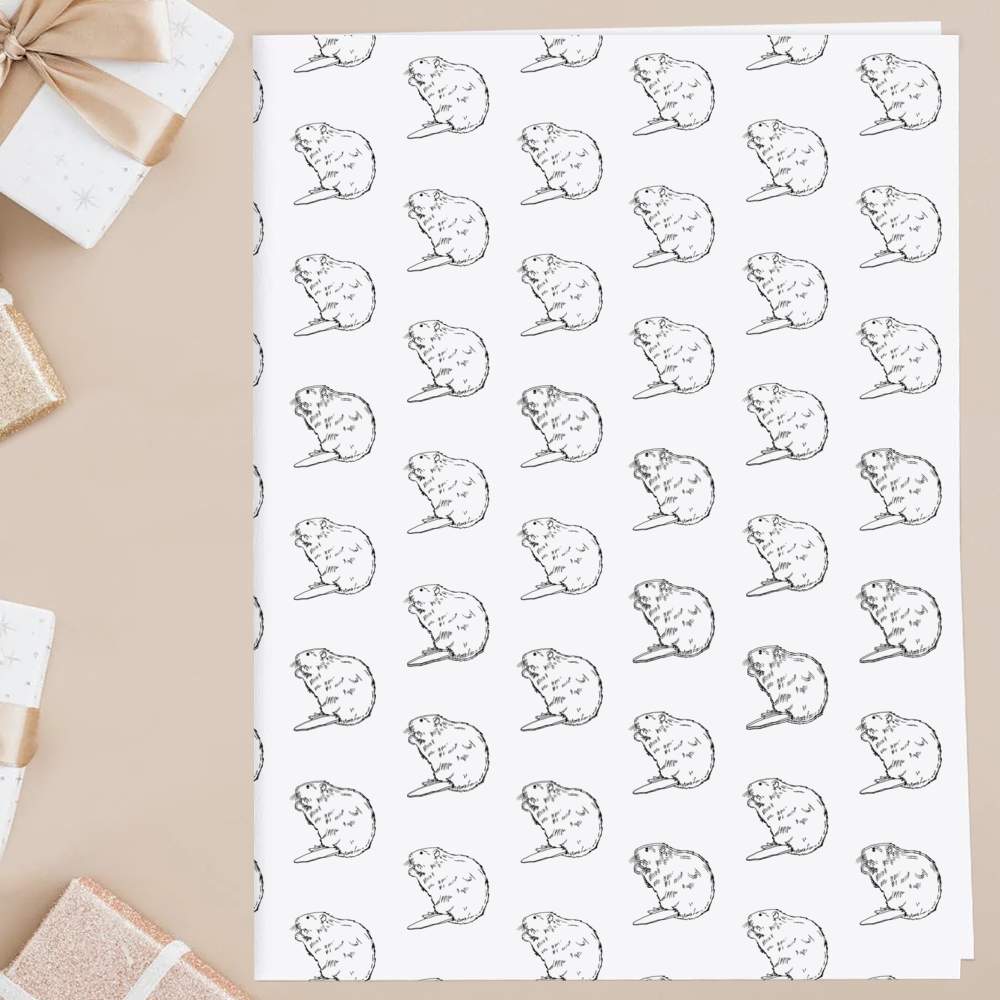 Emballage cadeau / papier demballage offres / étiquettes cadeaux « castor » (GI027713)