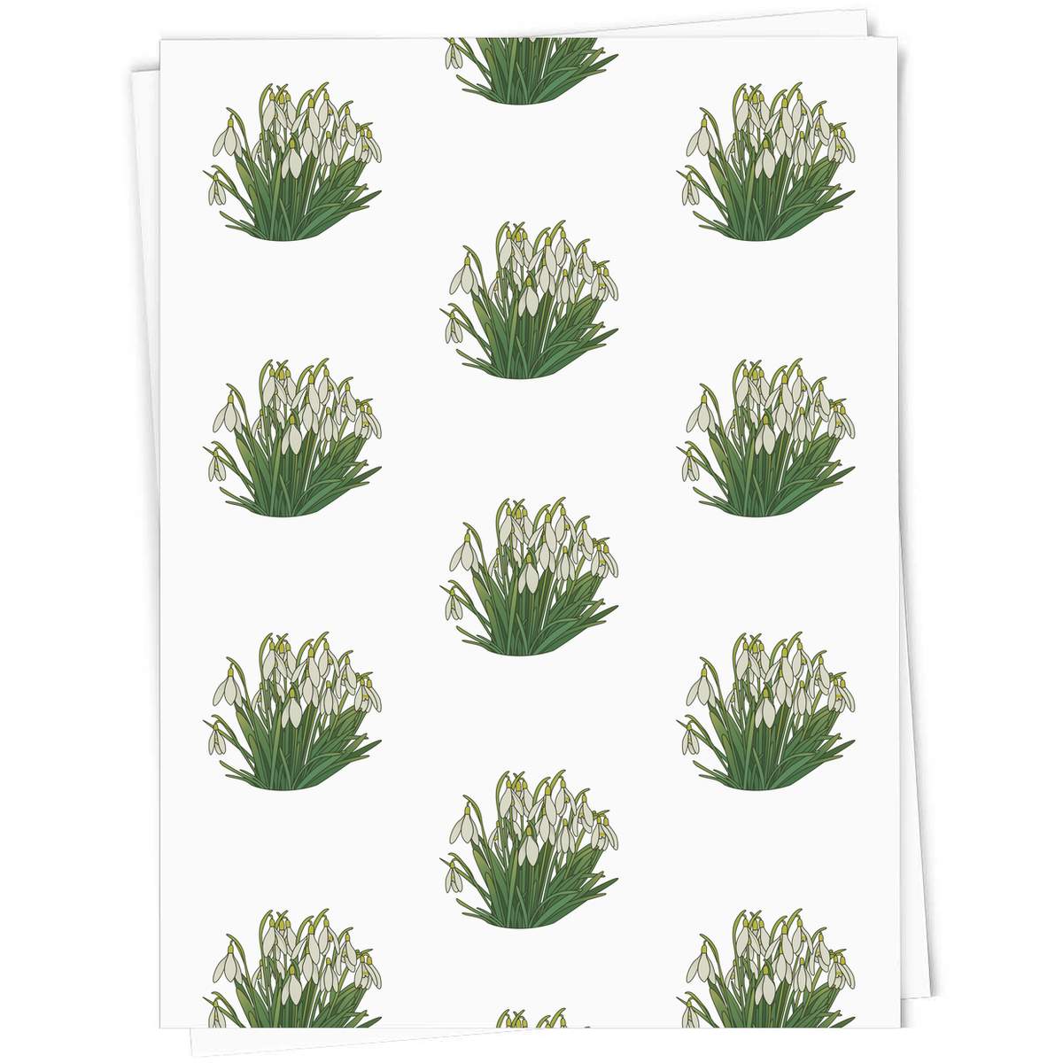 'Snowdrops' Gift Wrapping Paper Sheet - 91cm x 61cm - Present Paper for Birthdays, Christmas and Special Occasions (GI00023535)