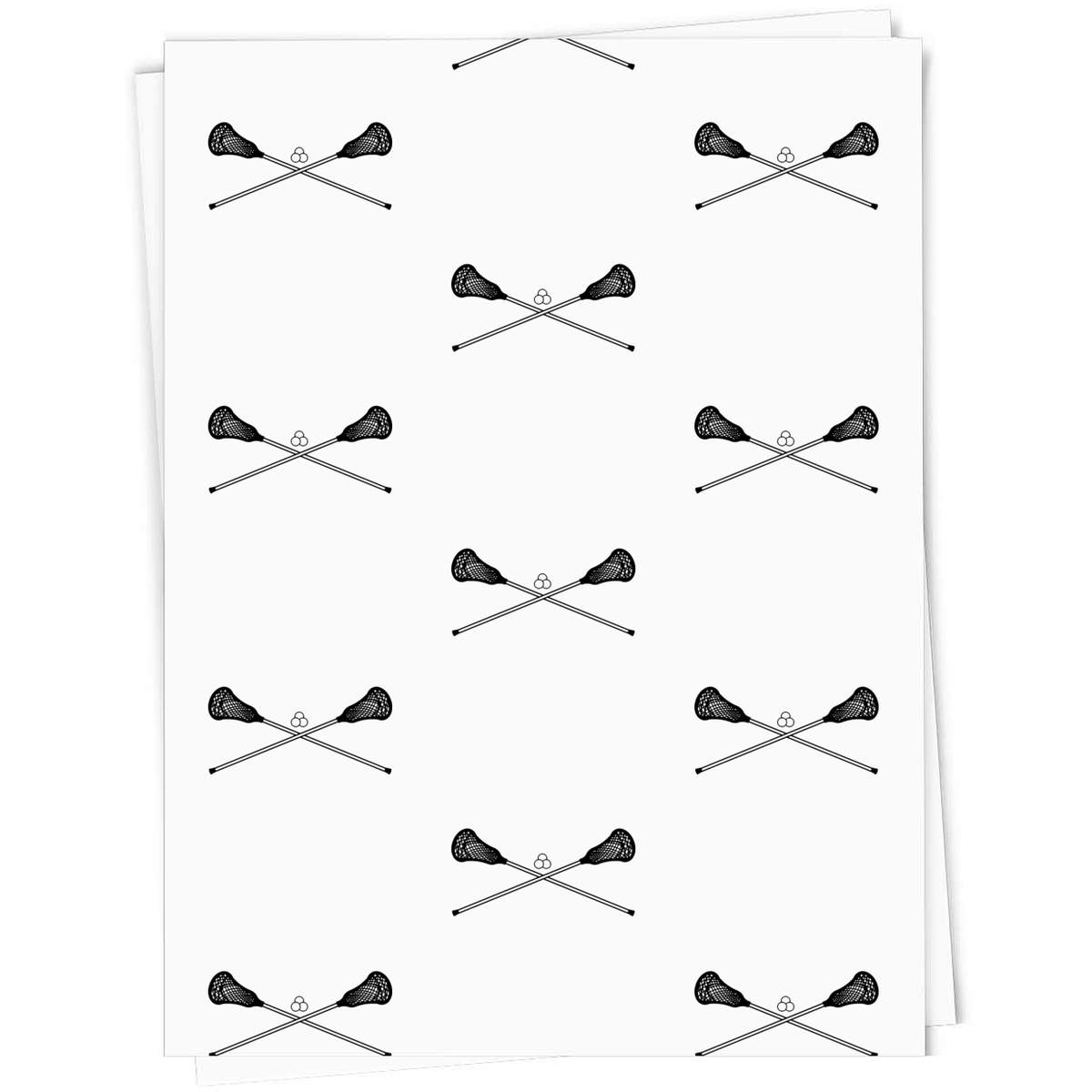 A1 'Lacrosse Sticks' Gift Wrap / Wrapping Paper Sheet (GI00024415)