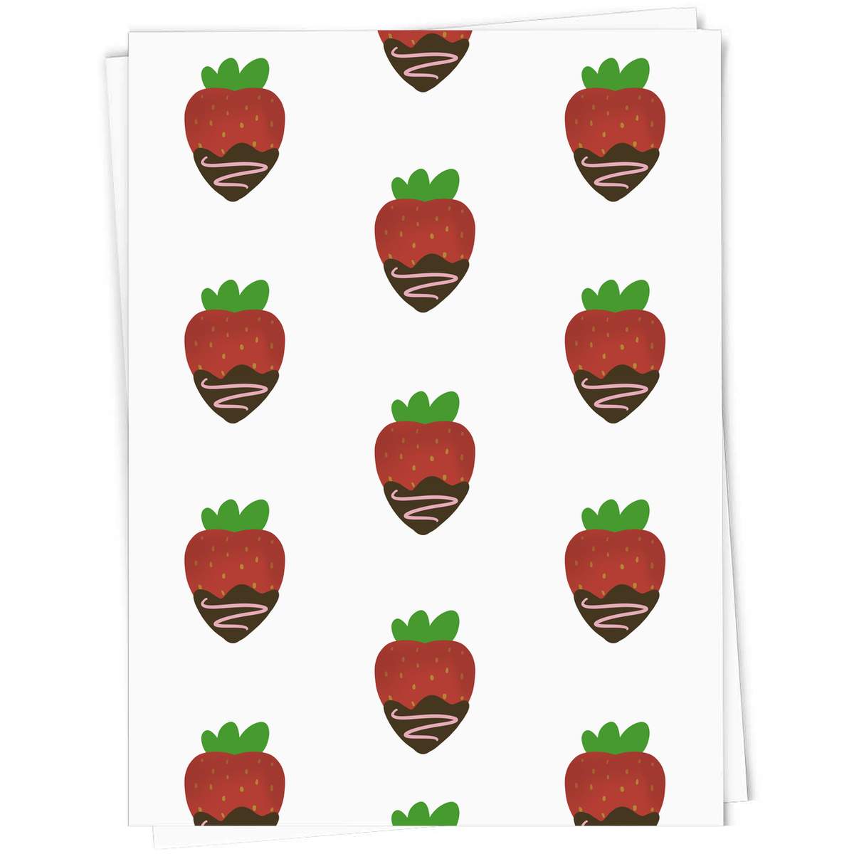 A1 'Chocolate Strawberry' Gift Wrap / Wrapping Paper Sheet (GI00037463)