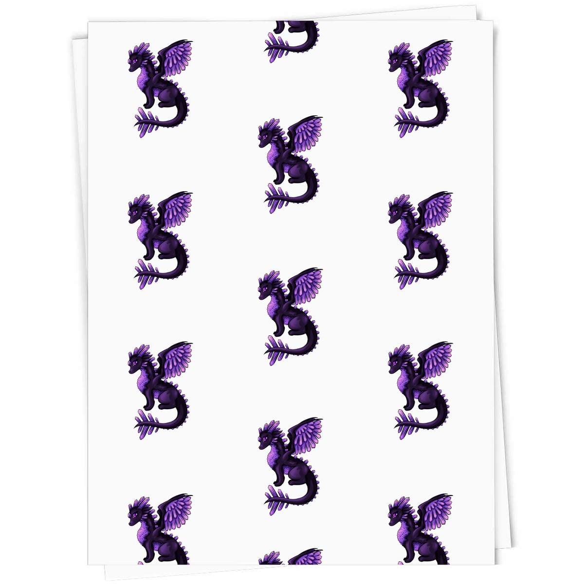 A1 'Amethyst Dragon' Gift Wrap / Wrapping Paper Sheet (GI00037601)