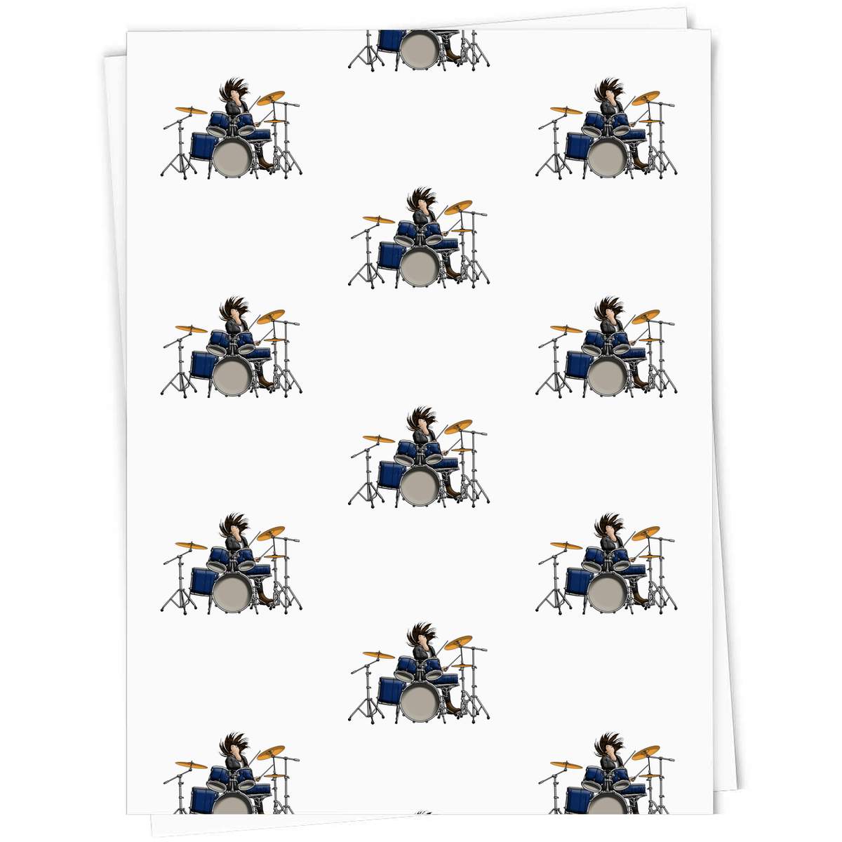 'Heavy Rock Drummer' Gift Wrap / Wrapping Paper / Gift Tags (GI029762)