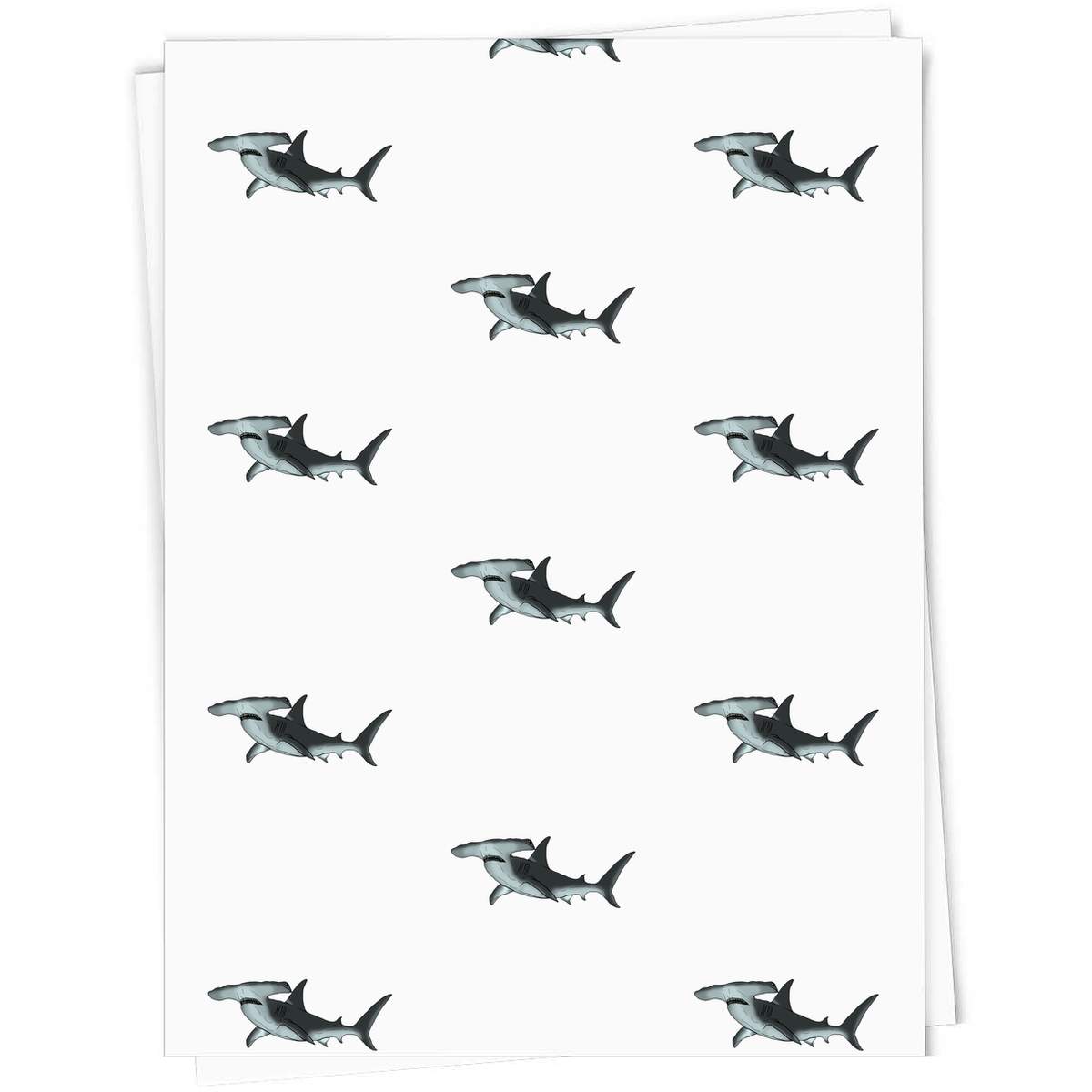 'Hammerhead Shark' Gift Wrapping Paper Sheet - 91cm x 61cm - Present Paper for Birthdays, Christmas and Special Occasions (GI00038267)