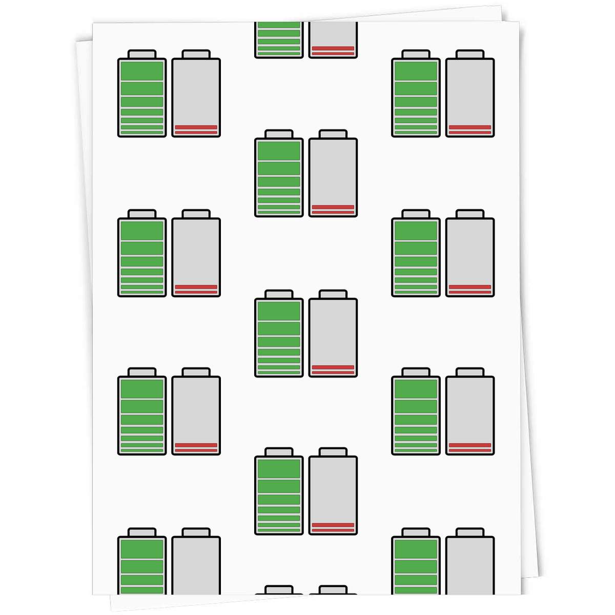 'Full & Empty Batteries' Gift Wrap / Wrapping Paper / Gift Tags (GI030195)