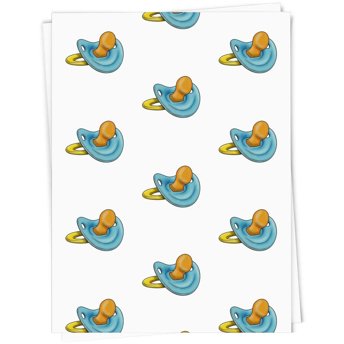 'Baby Pacifier' Gift Wrapping Paper Sheet - 91cm x 61cm - Present Paper for Birthdays, Christmas and Special Occasions (GI00043538)