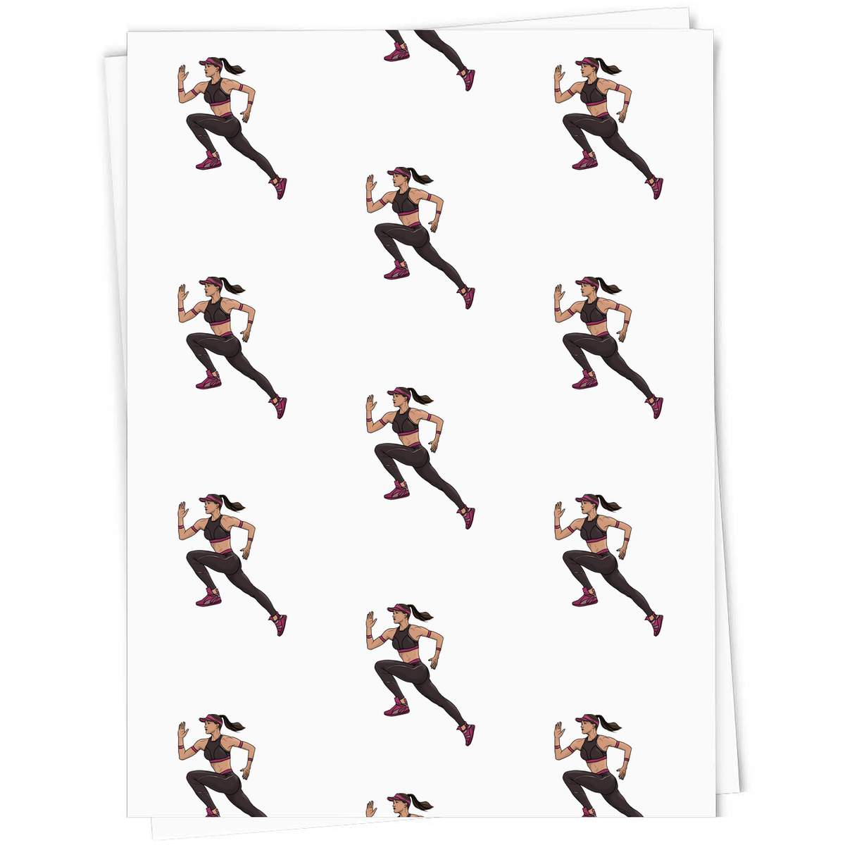 A1 'Female Runner' Gift Wrap / Wrapping Paper Sheet (GI00048725)