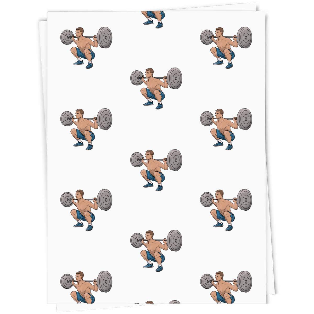A1 'Weight Lifter' Gift Wrap / Wrapping Paper Sheet (GI00049055)