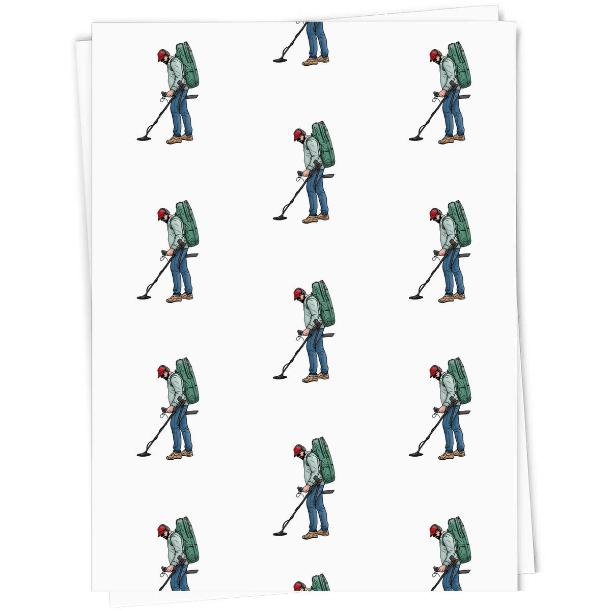 'Metal Detecting' Gift Wrap / Wrapping Paper / Gift Tags (GI035781)