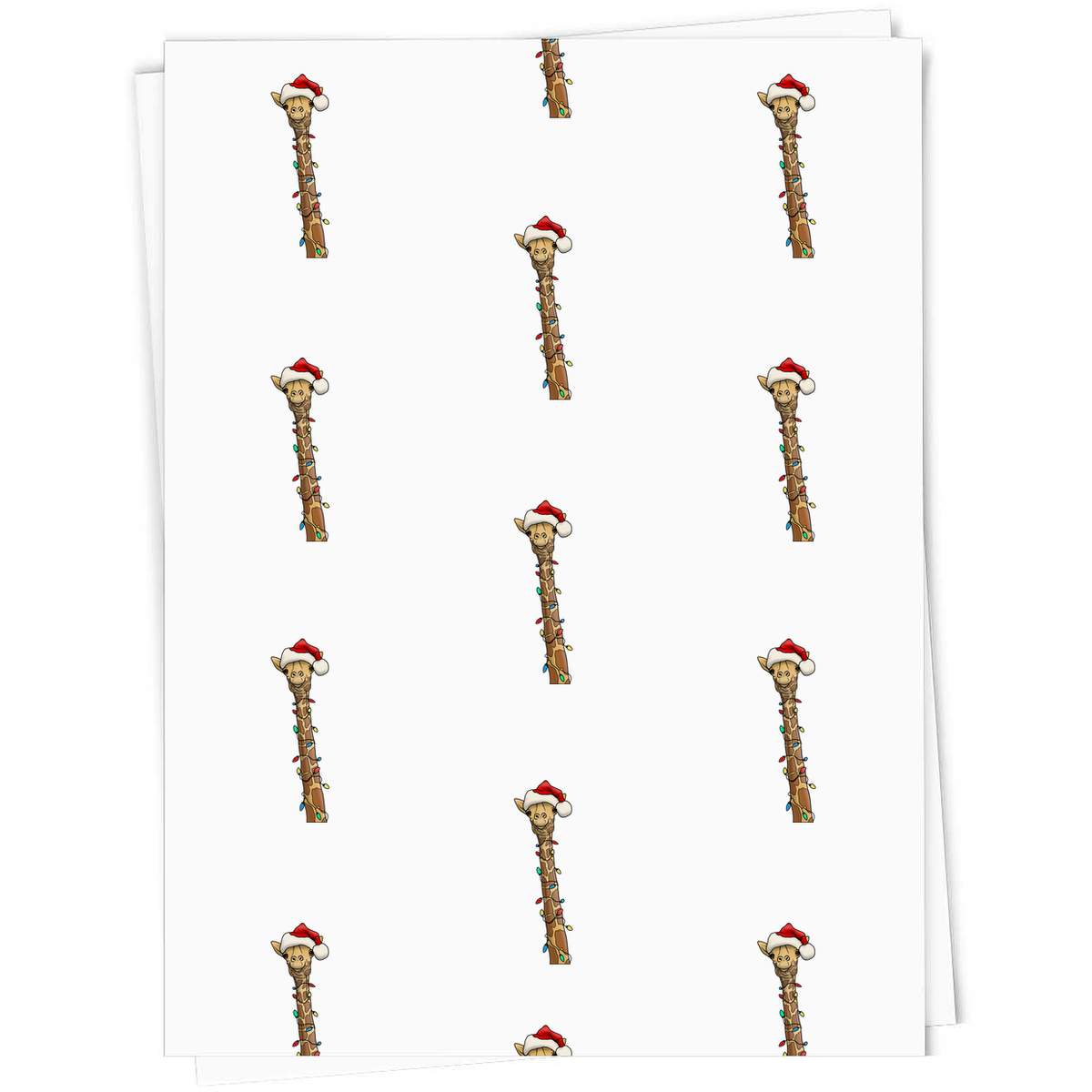 'Christmas Giraffe' Gift Wrap / Wrapping Paper / Gift Tags (GI036229)