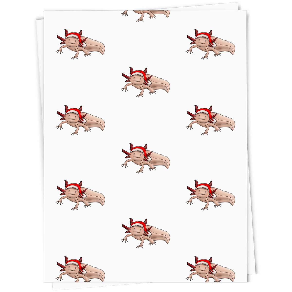 'Christmas Axolotl' Gift Wrap / Wrapping Paper / Gift Tags (GI036393)