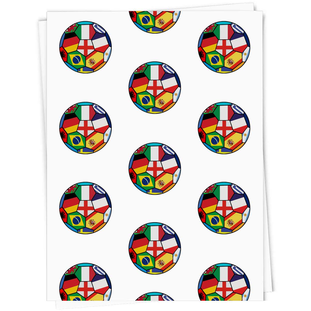 'World Cup Flags Football' Gift Wrap / Wrapping Paper / Gift Tags (GI036463)