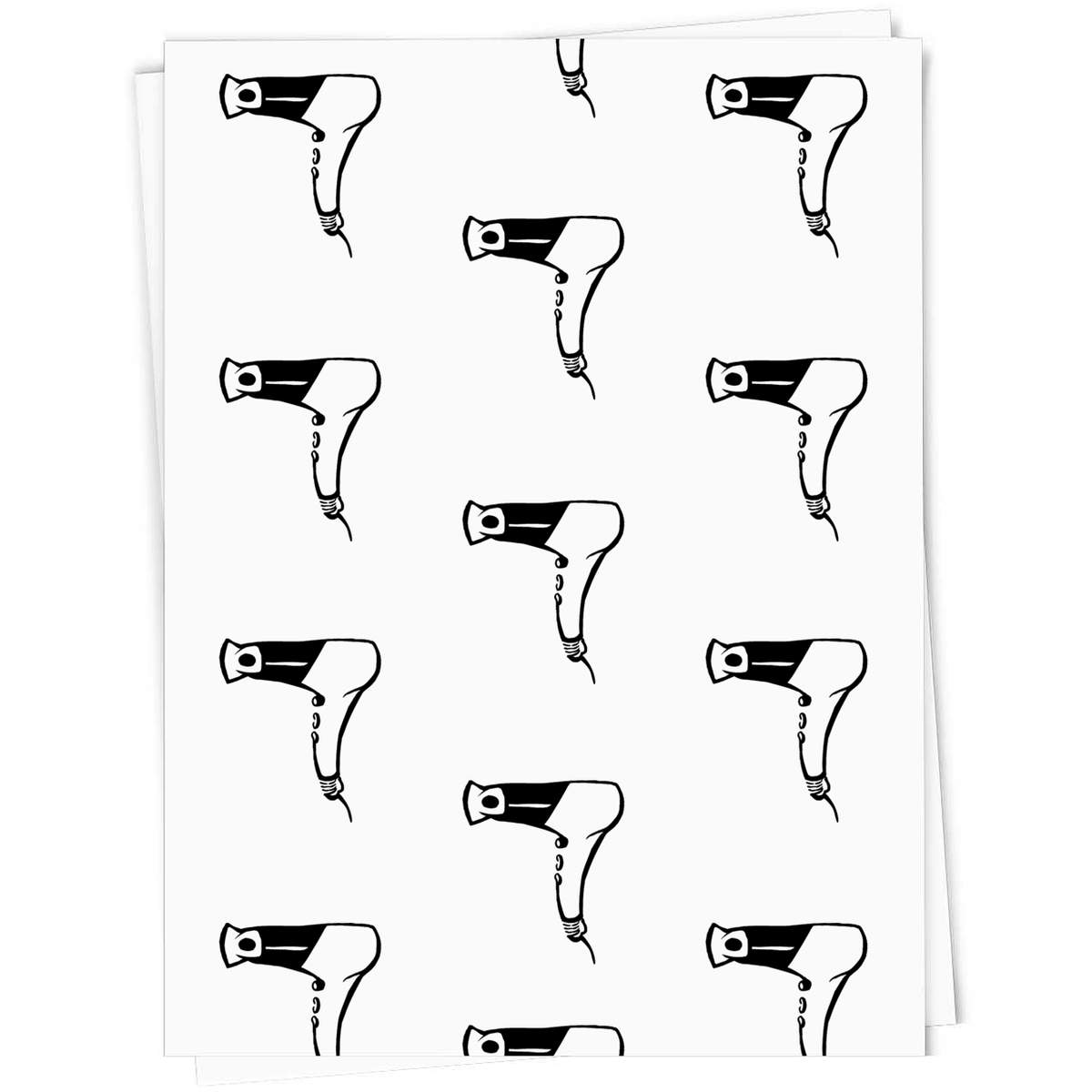 'Hair Dryer' Gift Wrapping Paper Sheet - 91cm x 61cm - Present Paper for Birthdays, Christmas and Special Occasions (GI00054692)