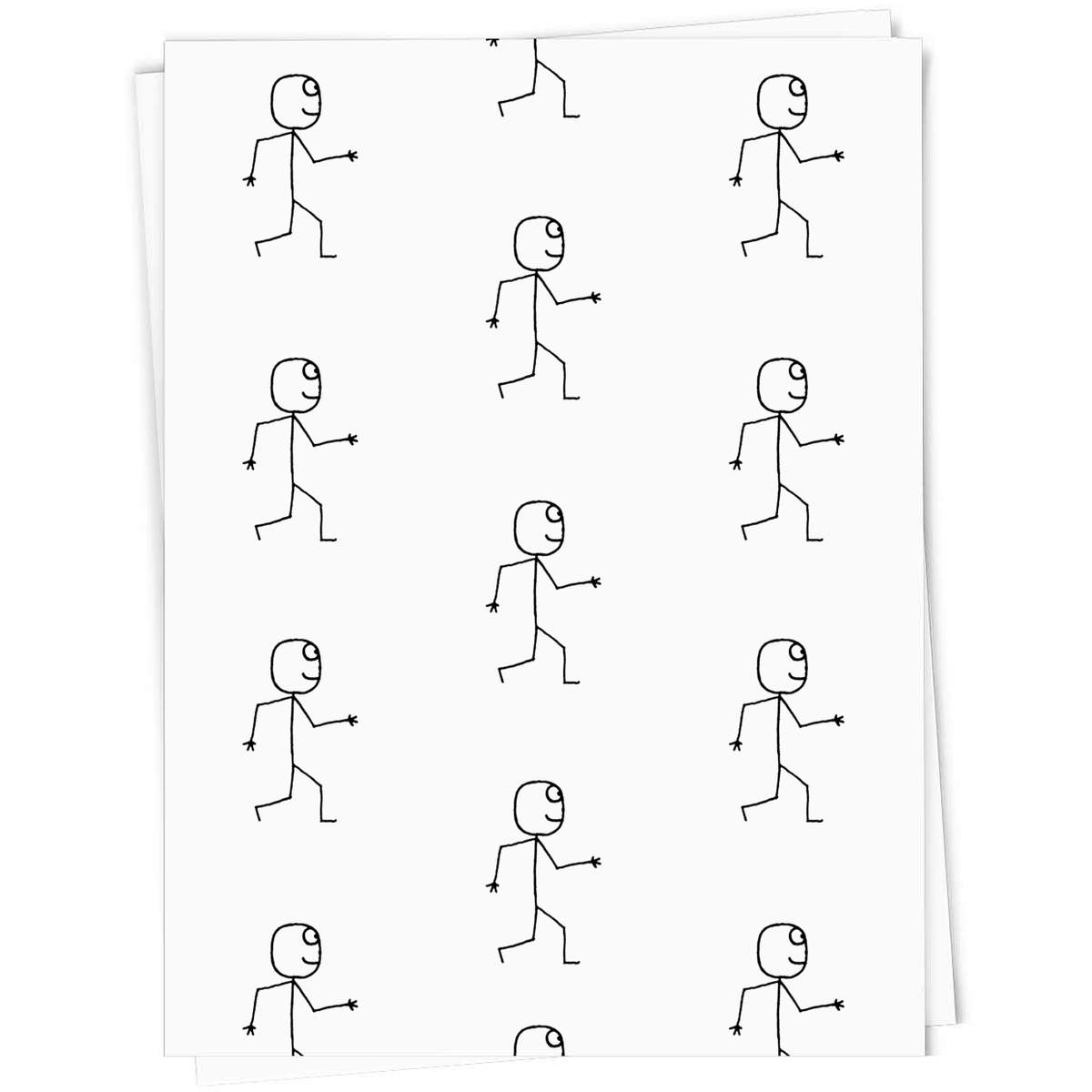 'Walking Stickman' Gift Wrap / Wrapping Paper / Gift Tags (GI016326)