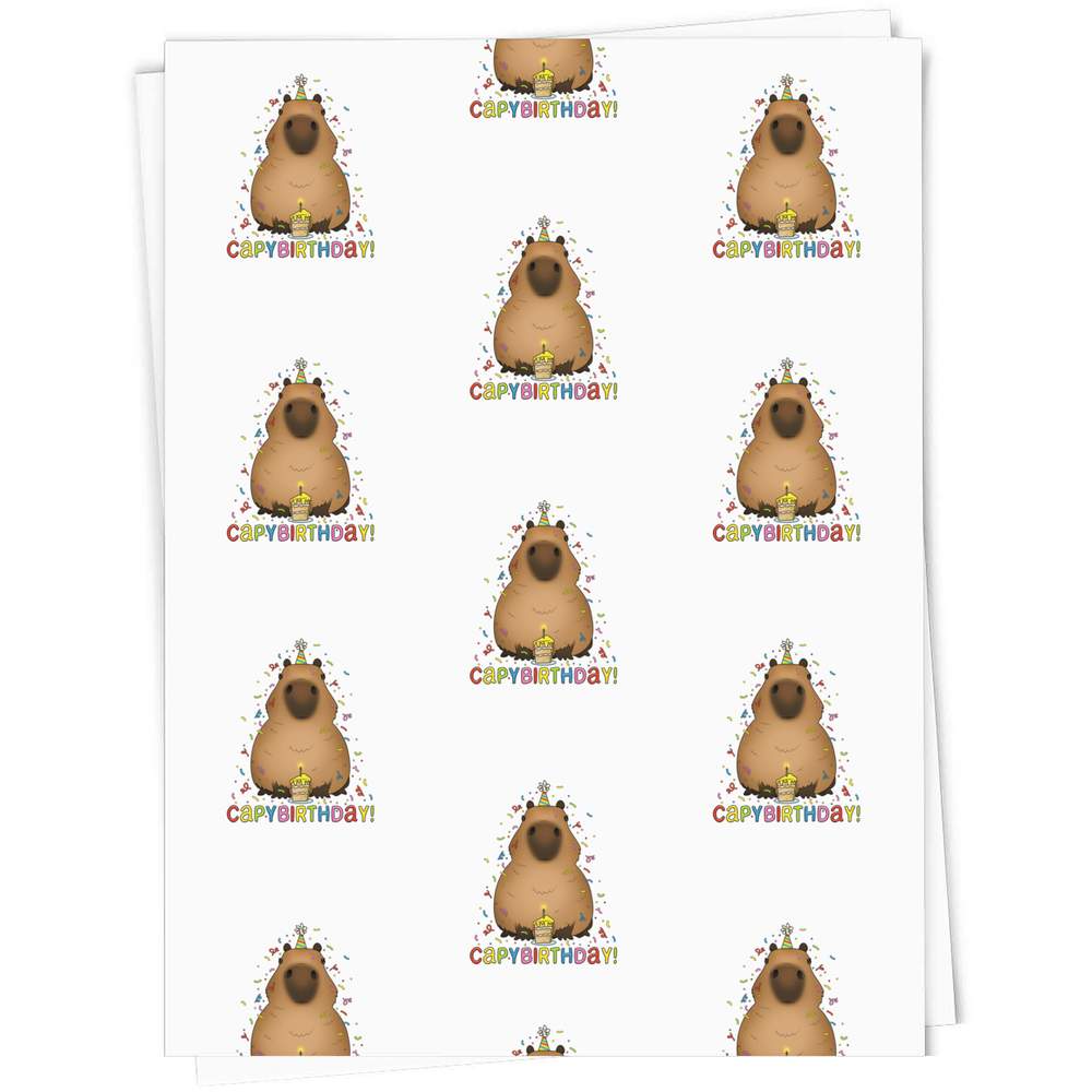 'Capybara Birthday Greeting' Gift Wrap / Wrapping Paper / Gift Tags (GI038248)