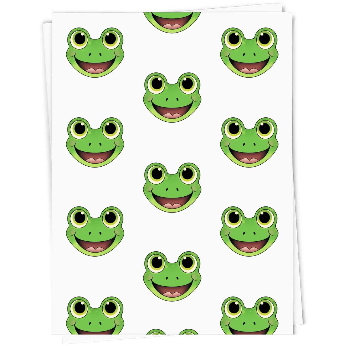 'Happy Frog Face' Gift Wrap / Gift Tags - Present Paper and Labels for Birthdays, Christmas, Weddings and Parties (GI038768)