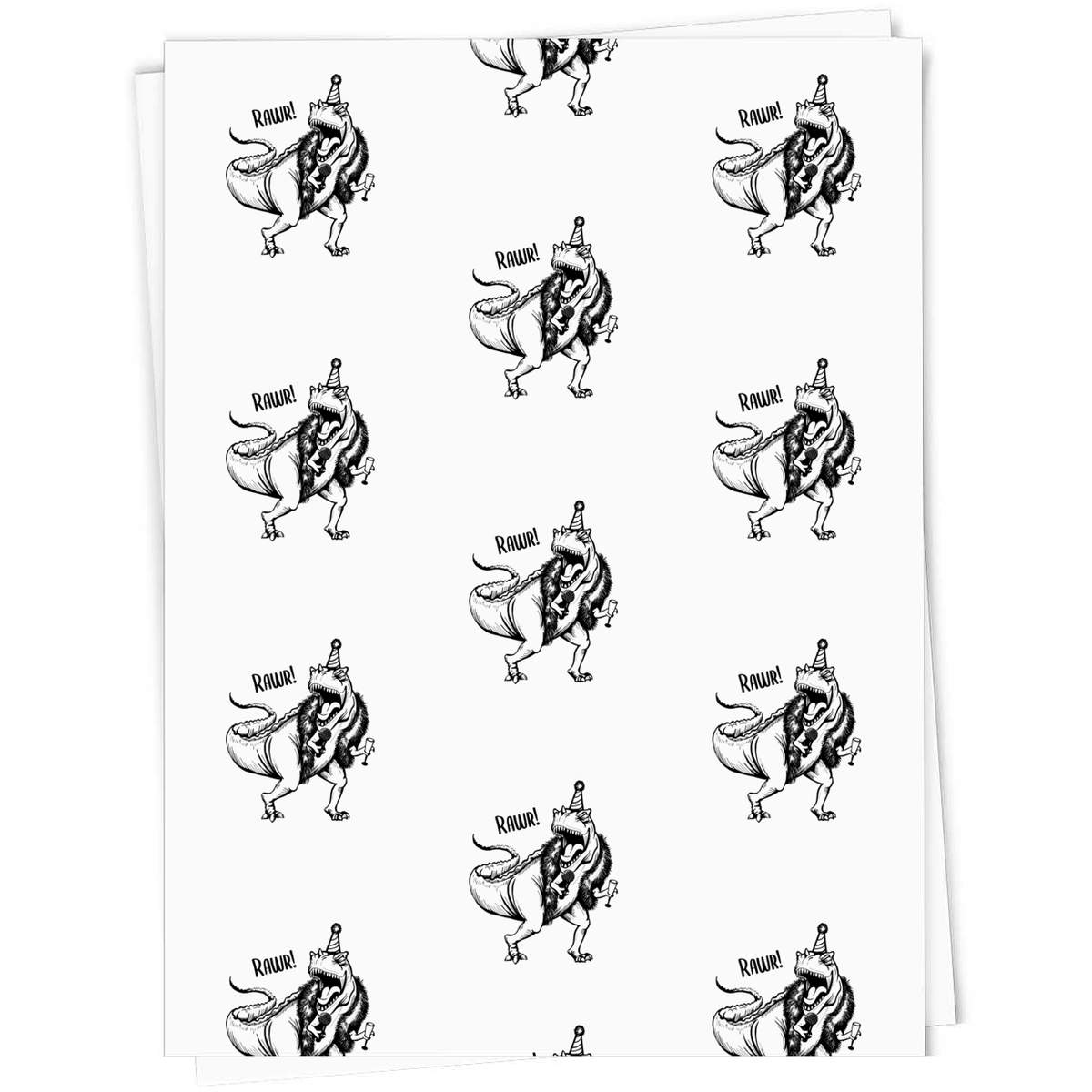 'Karaoke Party Dinosaur' Gift Wrap / Wrapping Paper / Gift Tags (GI039041)