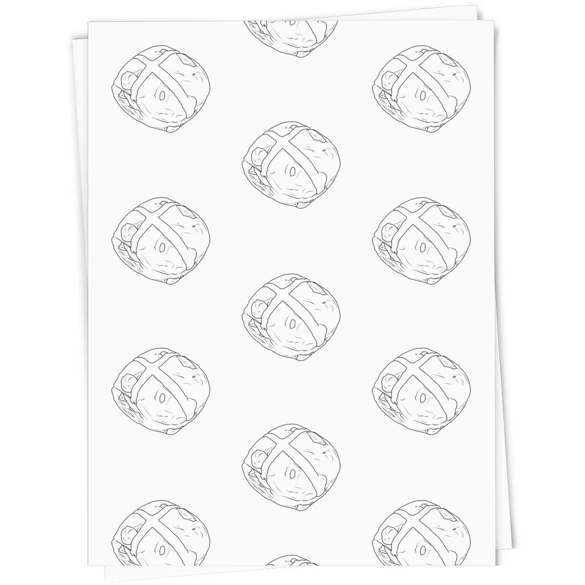 'Hot Cross Bun' Gift Wrap / Wrapping Paper / Gift Tags (GI039329)