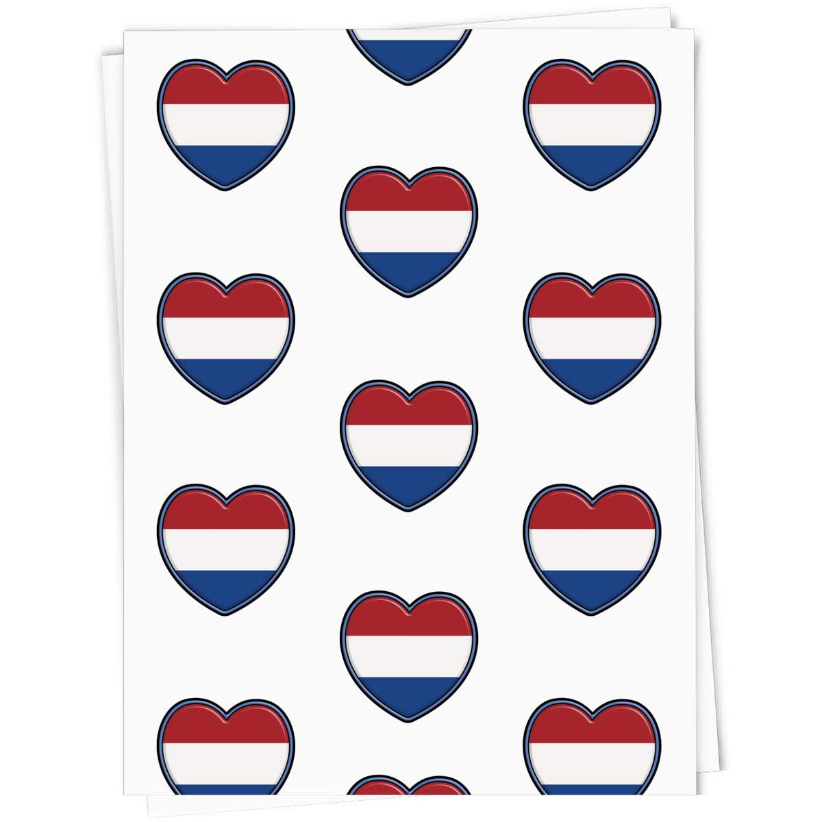 'Netherlands Flag Heart' Gift Wrap / Wrapping Paper / Gift Tags (GI040316)