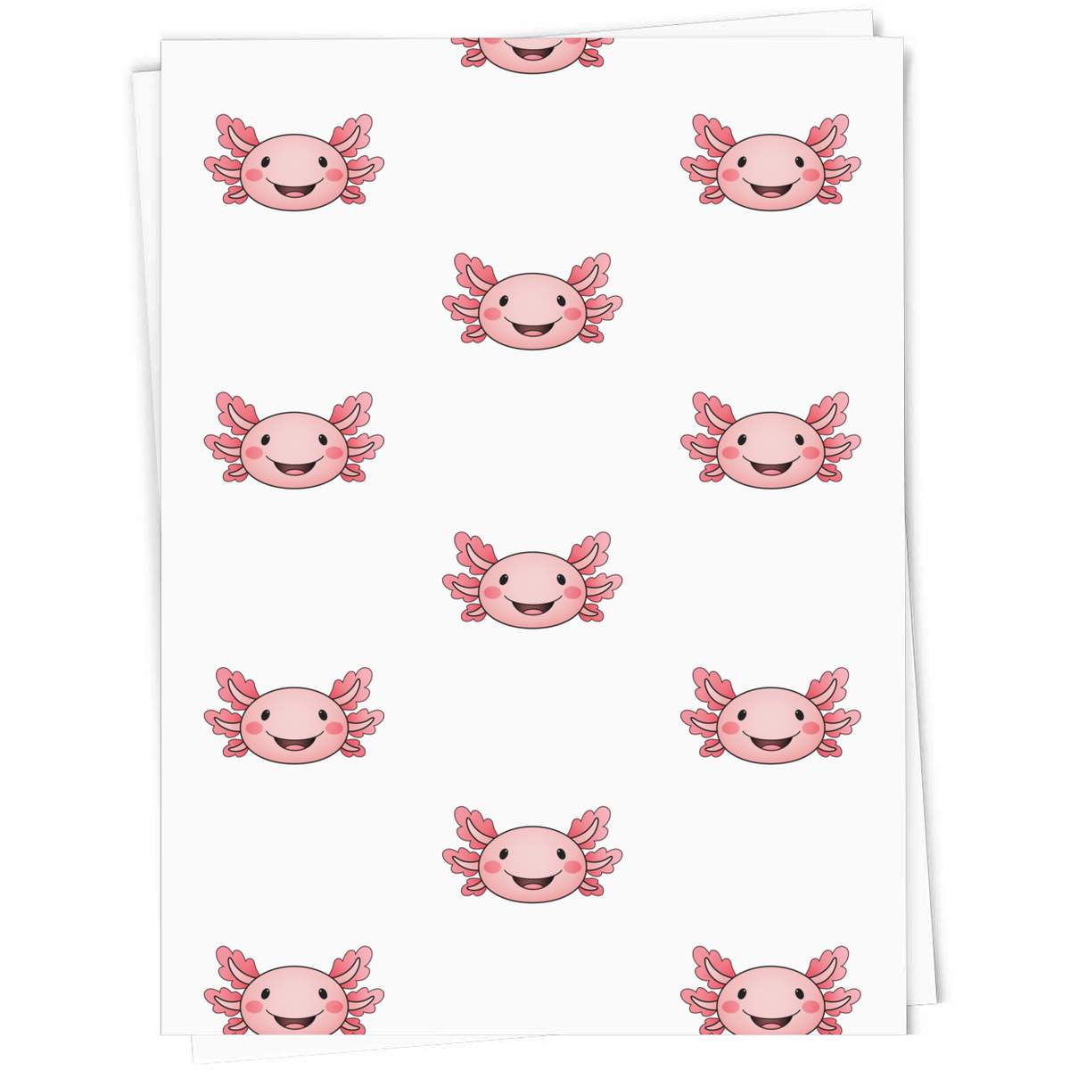 'Happy Axolotl Face' Gift Wrap / Gift Tags - Present Paper and Labels for Birthdays, Christmas, Weddings and Parties (GI041045)