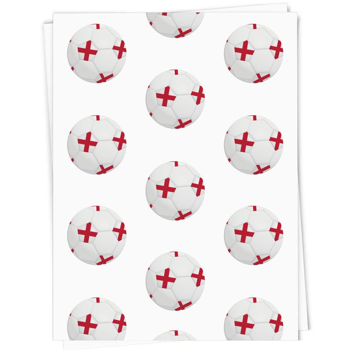 'England Football' Gift Wrapping Paper Sheet - 91cm x 61cm - Present Paper for Birthdays, Christmas and Special Occasions (GI00078700)