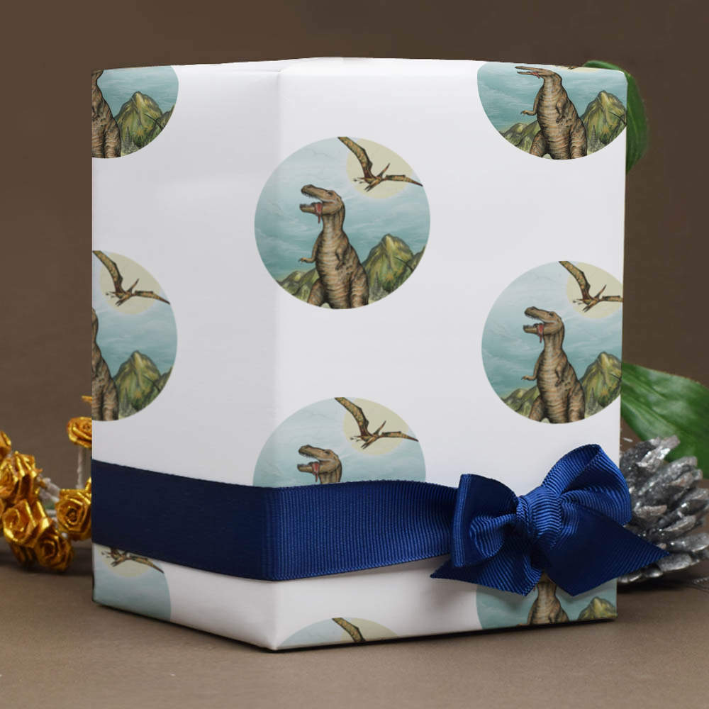 'Dinosaur Landscape' Gift Wrap / Wrapping Paper / Gift Tags (GI041559) - Picture 6 of 16