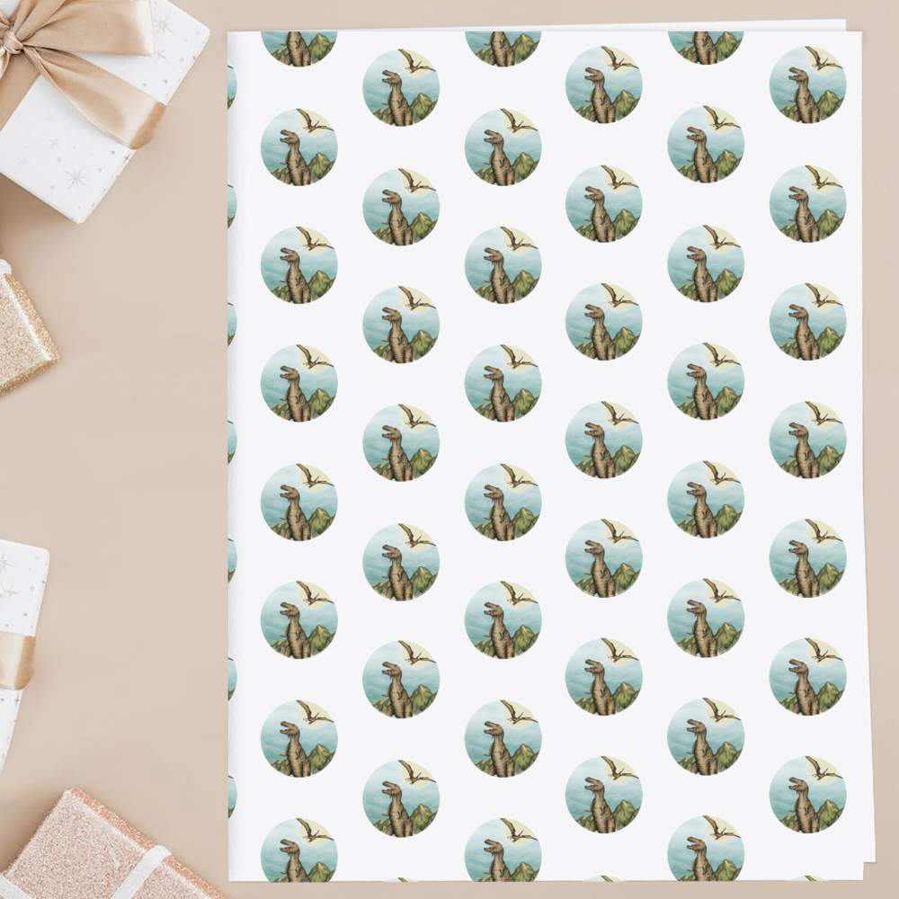 'Dinosaur Landscape' Gift Wrap / Wrapping Paper / Gift Tags (GI041559) - Picture 8 of 16