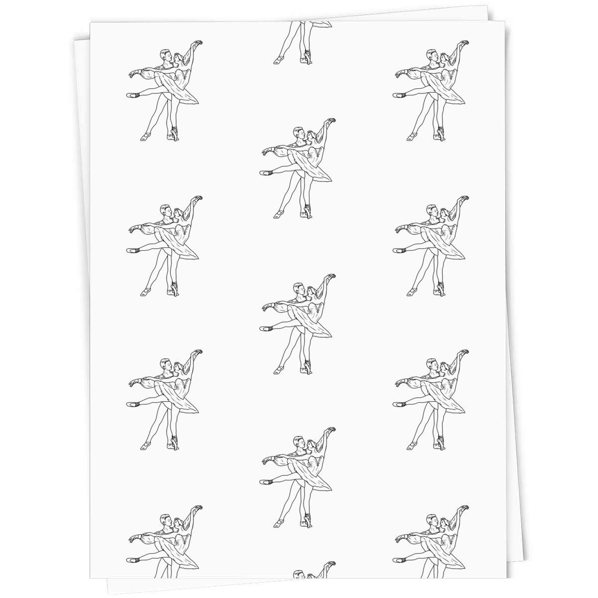 A1 'Ballet Dancer Couple' Gift Wrap / Wrapping Paper Sheet (GI00080701)