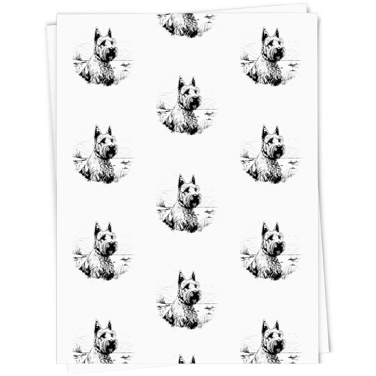 'scottish terrier' Gift Wrap / Wrapping Paper / Gift Tags (GI042941)