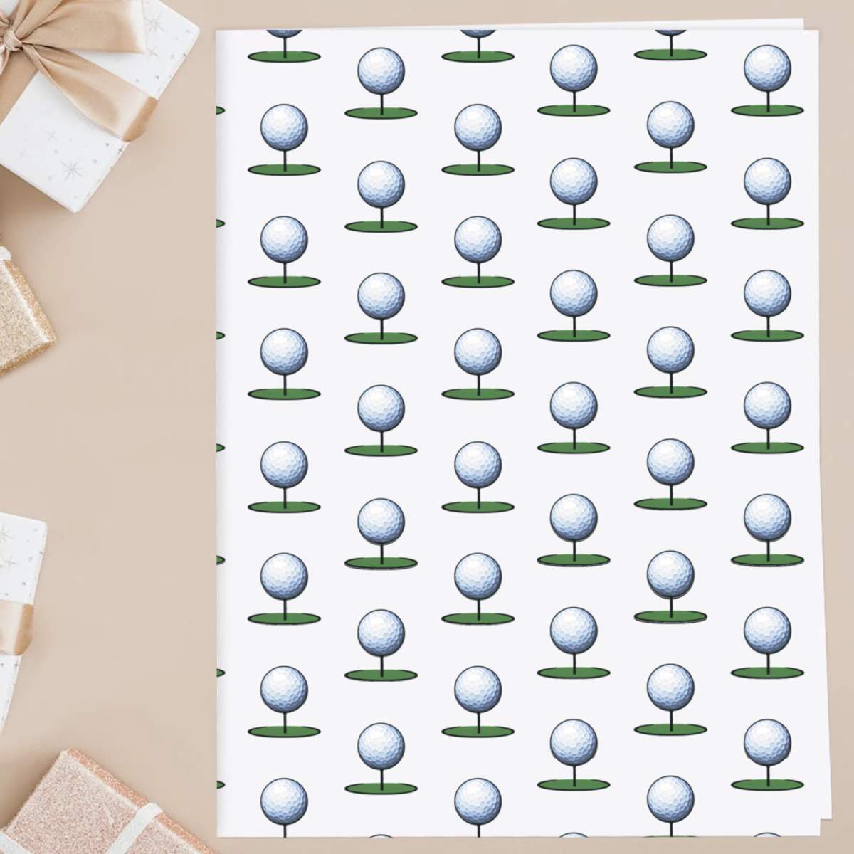 'Golf Ball' Gift Wrap / Wrapping Paper / Gift Tags (GI044465)