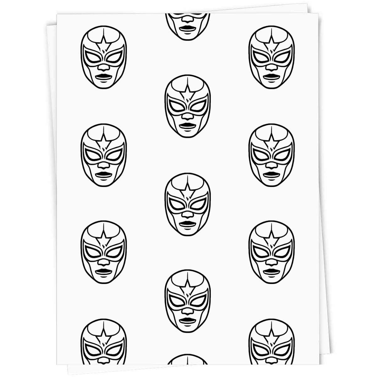 'Lucha Libre Mask' Gift Wrap / Gift Tags - Present Paper and Labels for Birthdays, Christmas, Weddings and Parties (GI044909)