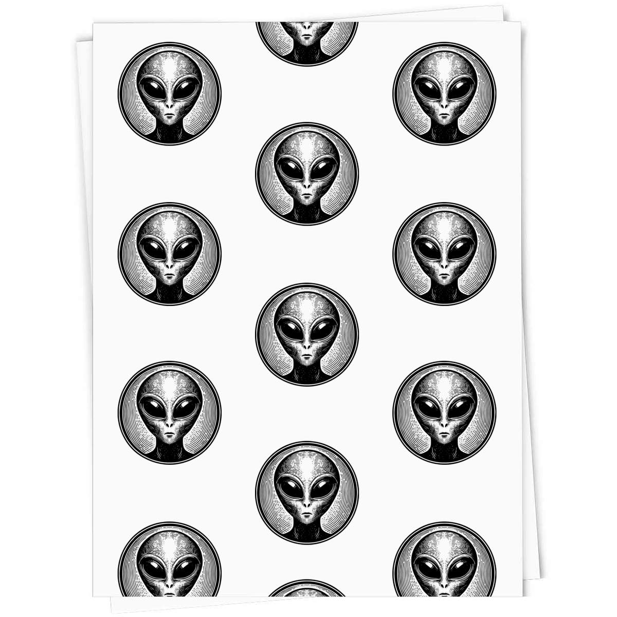 'Alien' Gift Wrapping Paper Sheet - 91cm x 61cm - Present Paper for Birthdays, Christmas and Special Occasions (GI00088345)