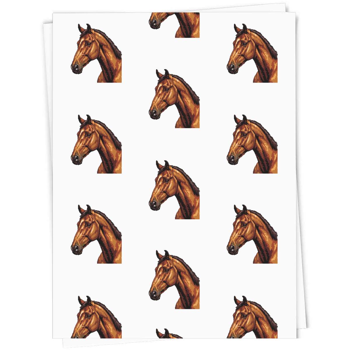 'Horse Portrait Pixel Art' Gift Wrap / Wrapping Paper / Gift Tags (GI045902)