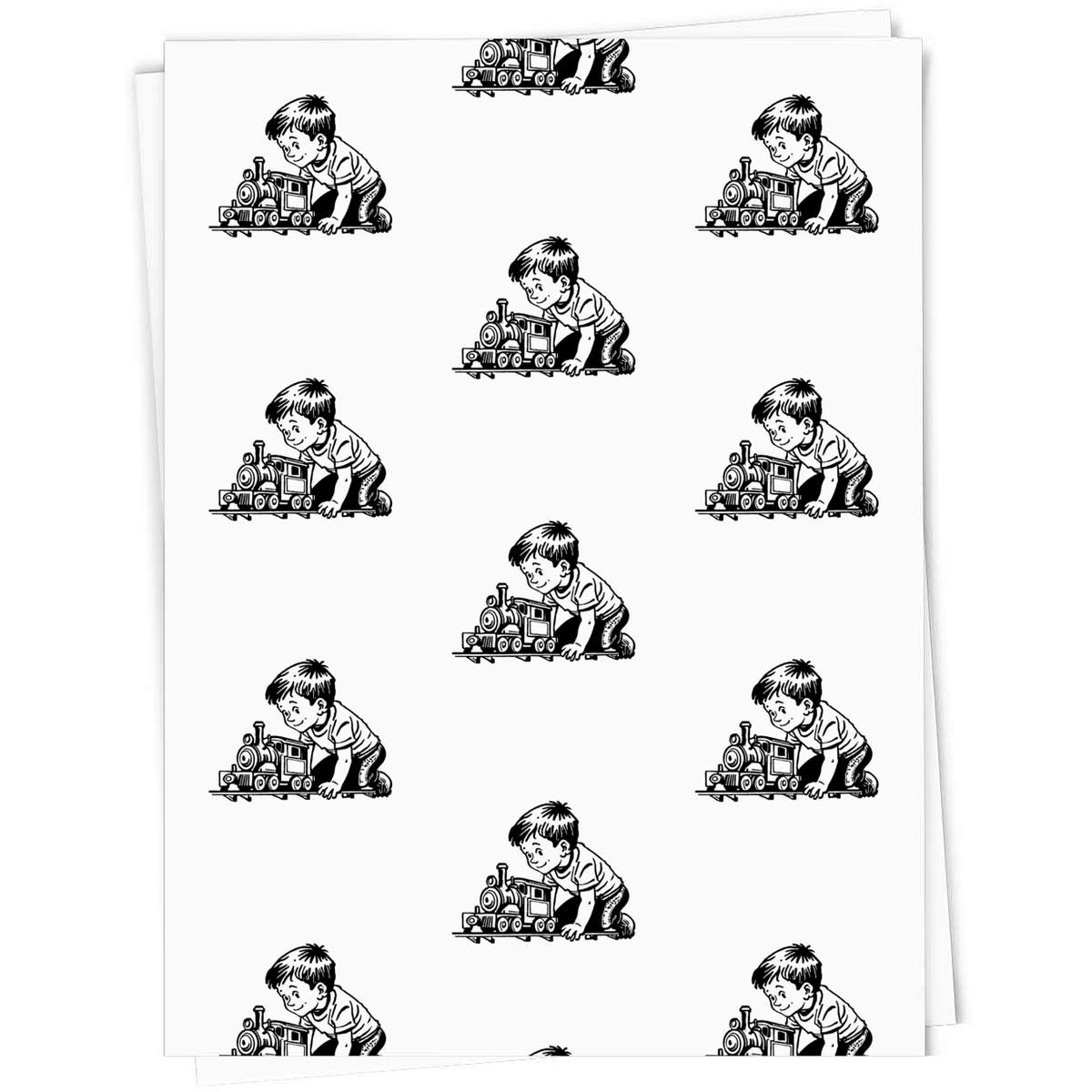 'Child Playing With a Toy Train' Gift Wrap / Wrapping Paper / Gift Tags (GI046016)