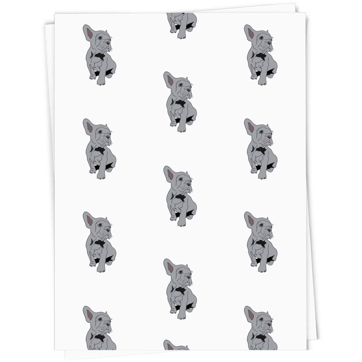 'Grey French Bulldog Puppy' Gift Wrap / Wrapping Paper / Gift Tags (GI046588)