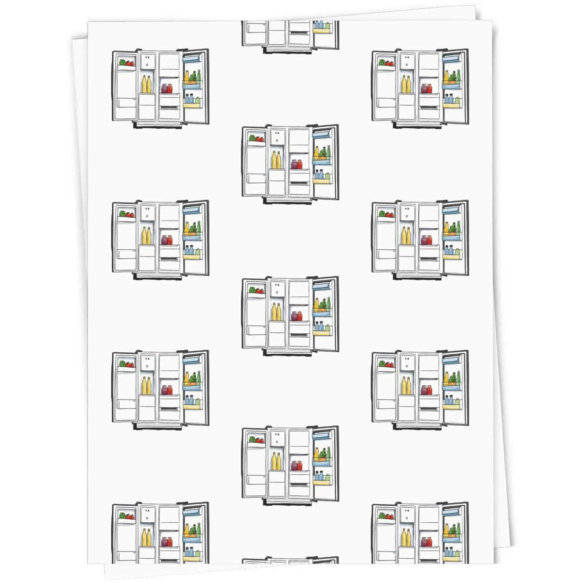 A1 'Open Fridge' Gift Wrap / Wrapping Paper Sheet (GI00095518)