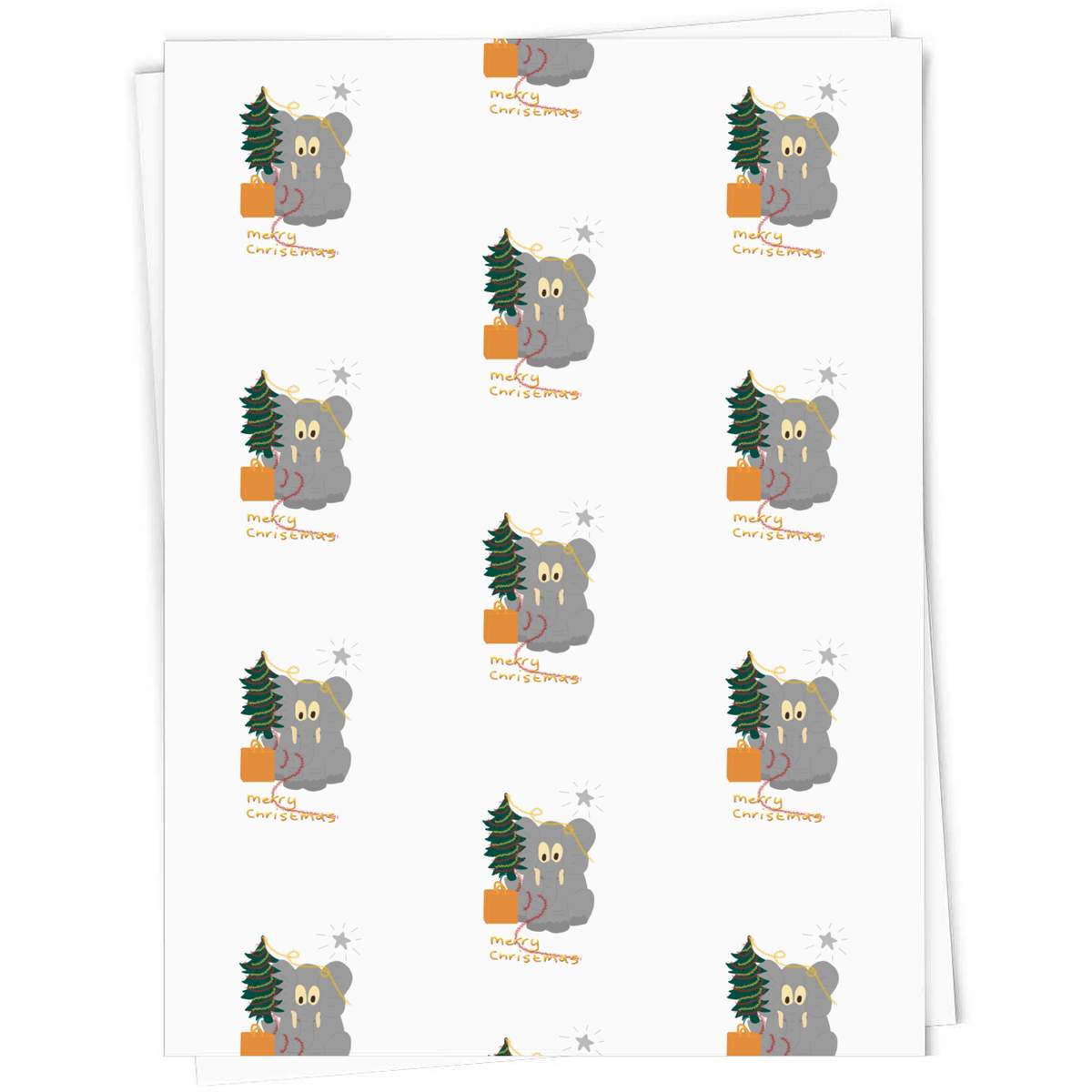 'Elephant Delivering Christmas ' Gift Wrap / Wrapping Paper / Gift Tags (GI048674)