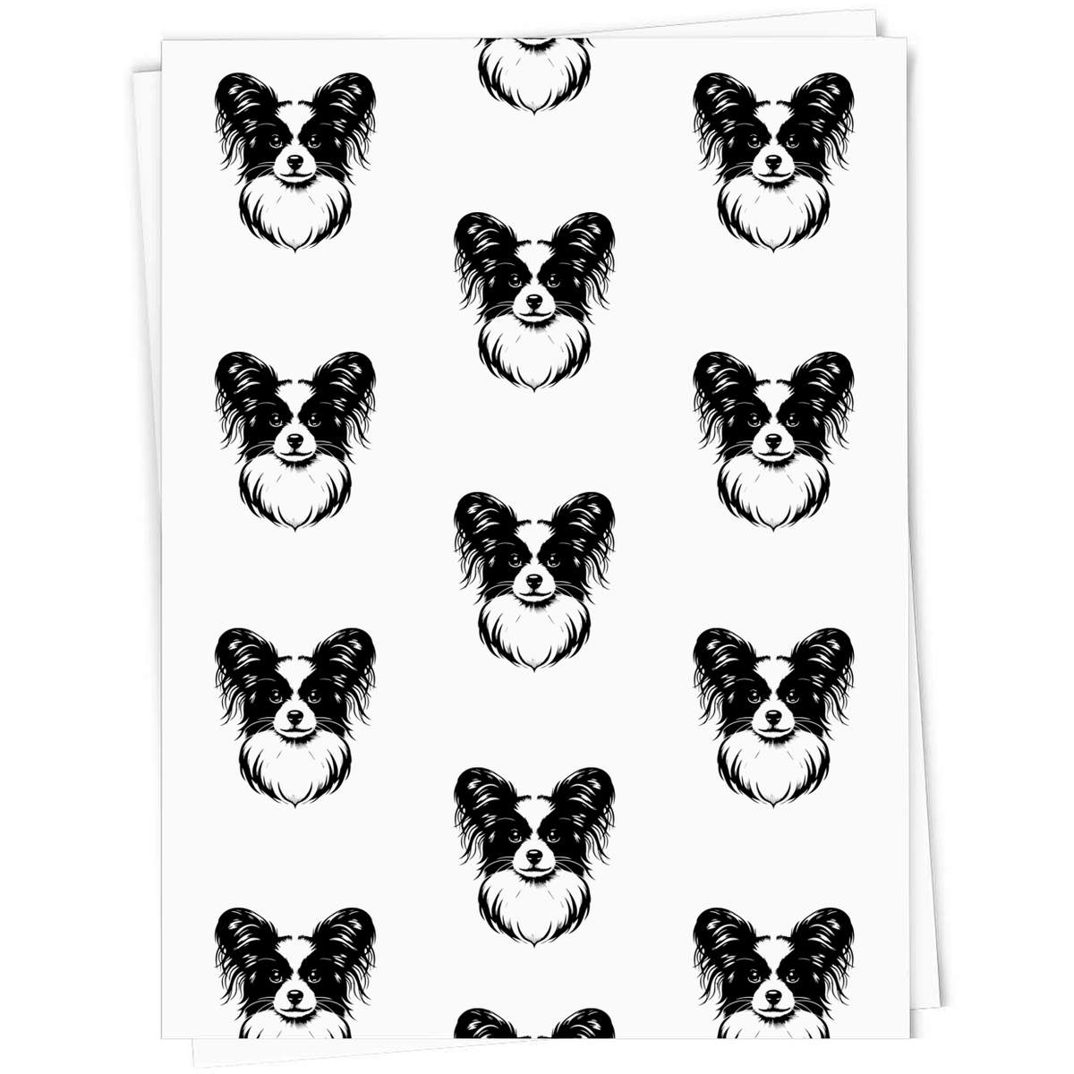 A1 'Papillon Dog' Gift Wrap / Wrapping Paper Sheet (GI00097177)