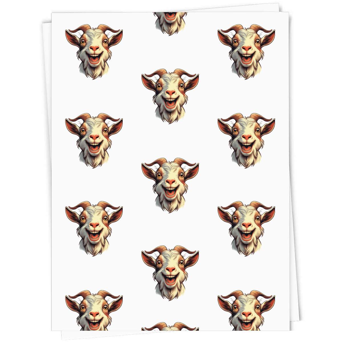 'Happy Goat Portrait' Gift Wrap / Wrapping Paper / Gift Tags (GI049621)