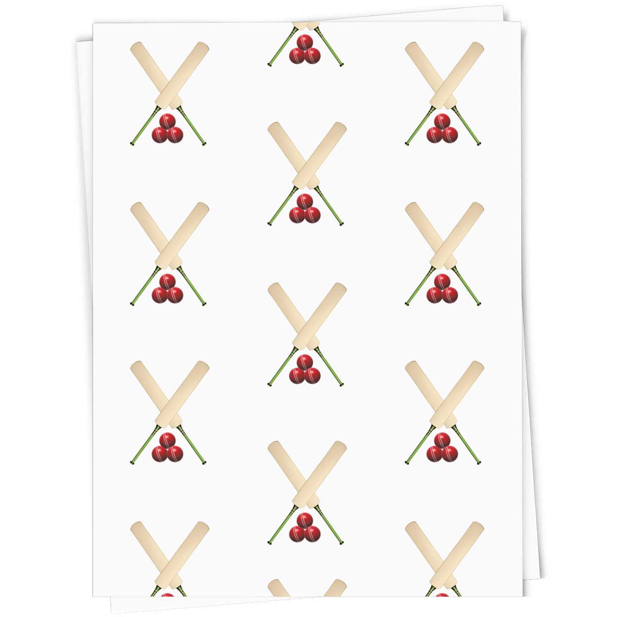 A1 'Cricket Bats and Balls' Gift Wrap / Wrapping Paper Sheet (GI00102753)