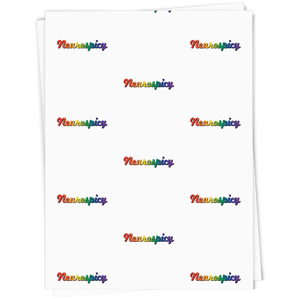 'Neurospicy' Gift Wrap / Wrapping Paper / Gift Tags (GI050918)