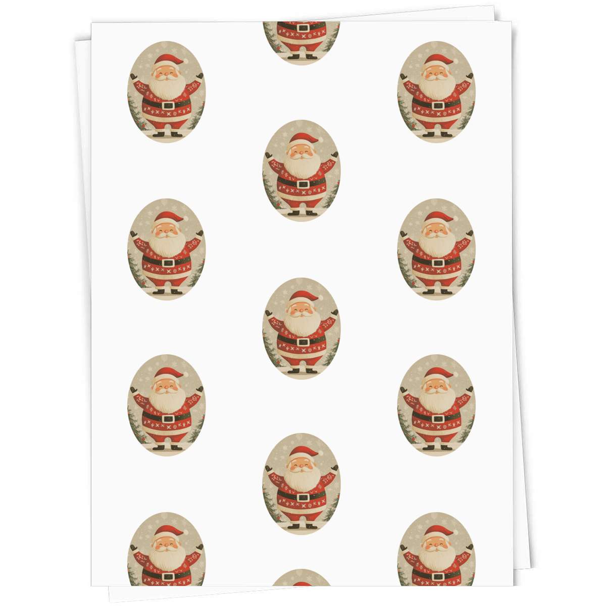 'Happy Santa Claus' Gift Wrap / Wrapping Paper / Gift Tags (GI051299)