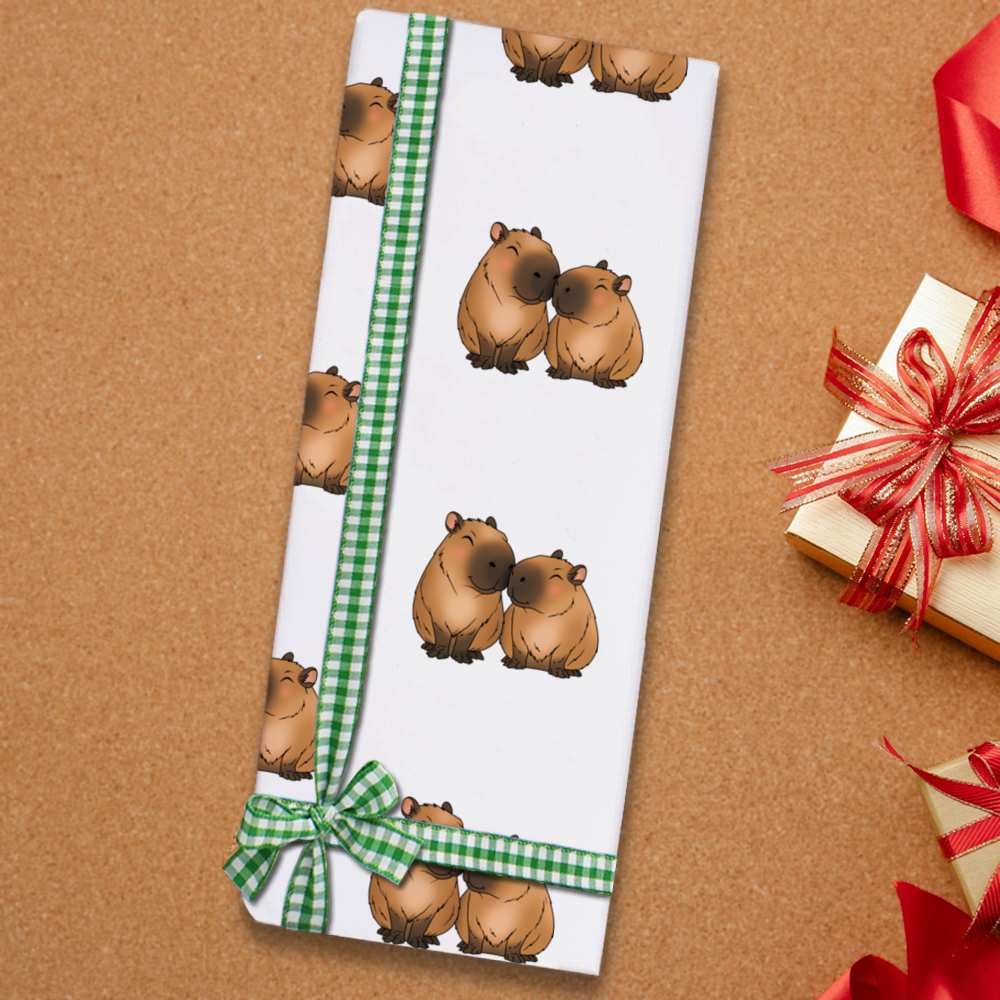 'Capybara Couple' Gift Wrap / Wrapping Paper / Gift Tags (GI051486) - Picture 7 of 12