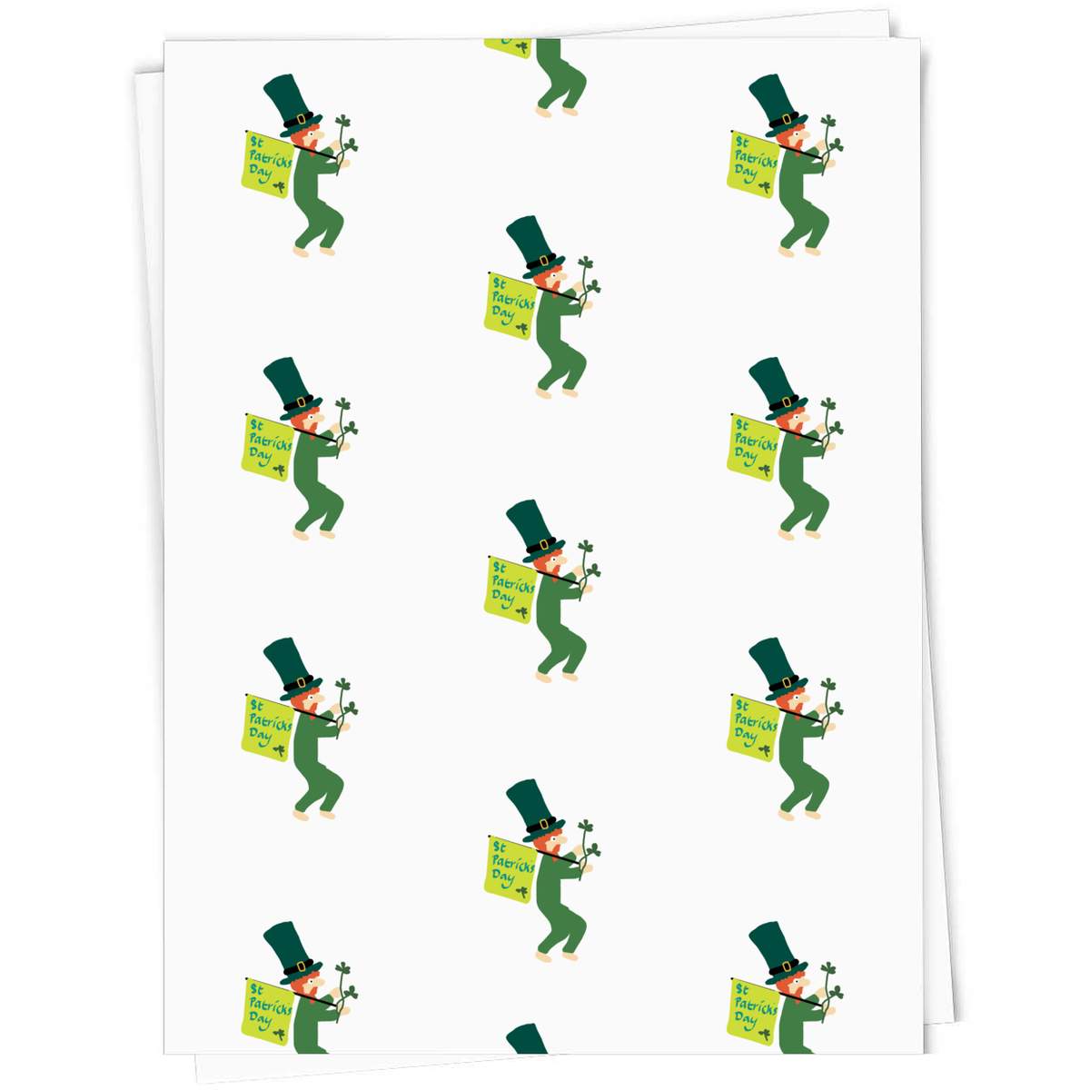 A1 'St Patrick's Day Leprechaun With His Flag' Gift Wrap / Wrapping Paper Sheet (GI00104231)