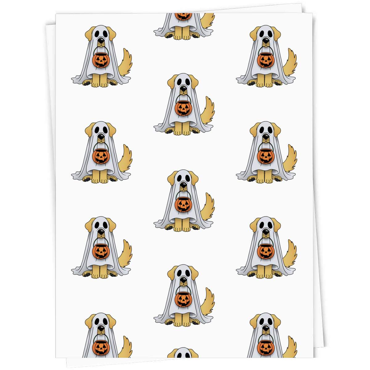 'Halloween Ghost Dog' Gift Wrap / Wrapping Paper / Gift Tags (GI051742)