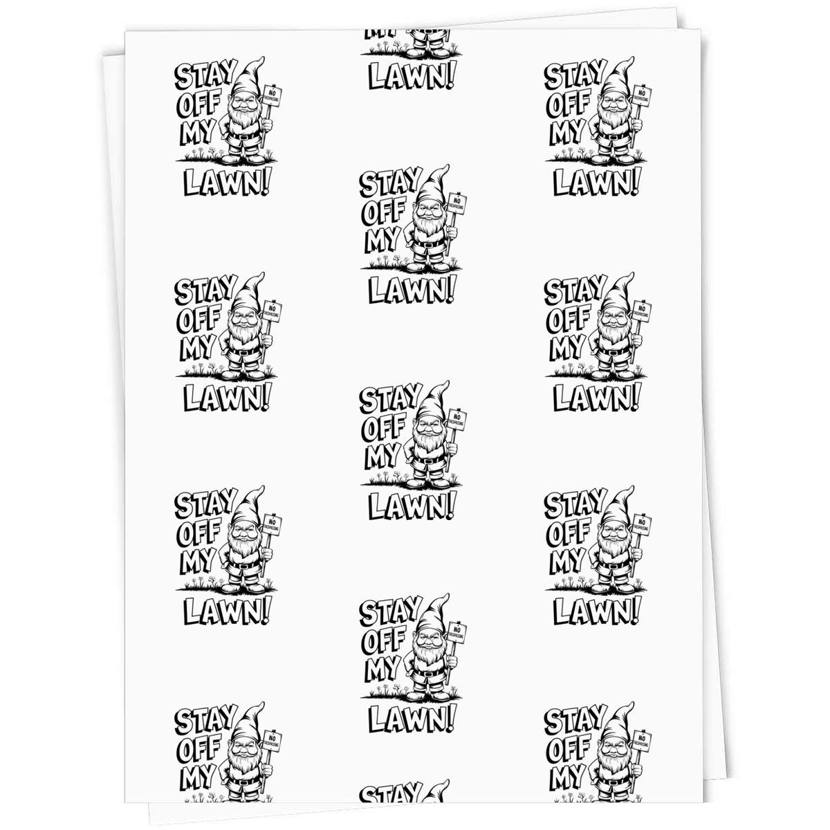 'Stay Off My Lawn' Gift Wrap / Wrapping Paper / Gift Tags (GI052531)