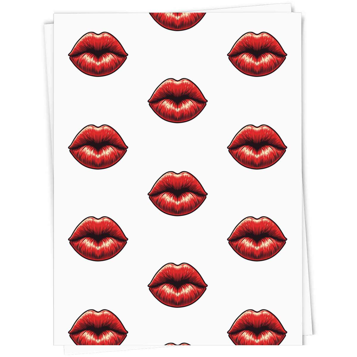 A1 'Red Lips Kiss' Gift Wrap / Wrapping Paper Sheet (GI00107419)