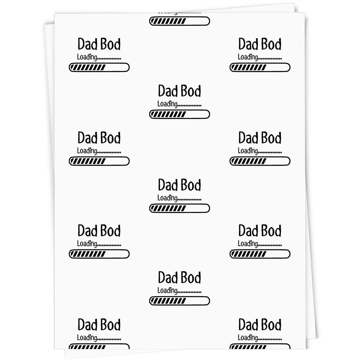 'Dad Bod Loading' Gift Wrap / Wrapping Paper / Gift Tags (GI053322)